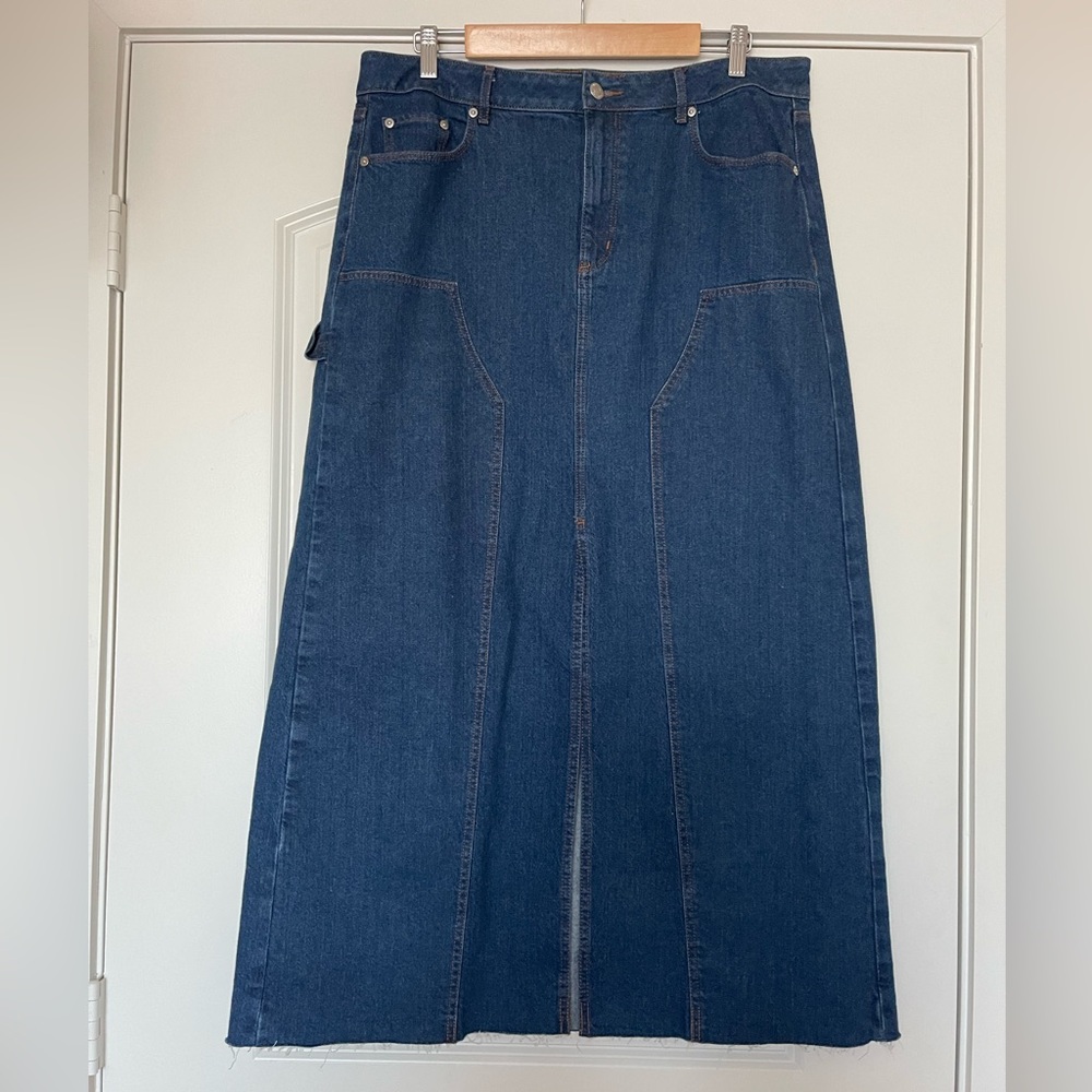 LOFT Denim Cargo Skirt
